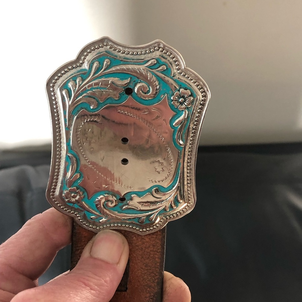 1970s belt and buckle the buckle is silver 150.00